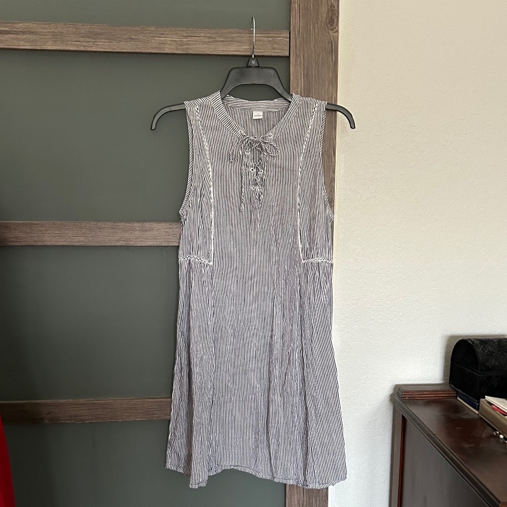 Old Navy | Blue & White Striped Swim Cover-up- Size S